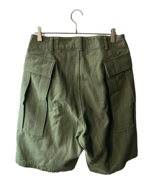 HERILL（ヘリル）HERILL (ヘリル) HL Denim Cargoshorts. カーキ サイズ:M 未使用品の古着・服飾アイテム