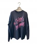 stussyステューシー）の古着「ロングカットソー」｜ネイビー