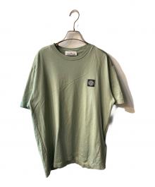 STONE ISLAND（ストーンアイランド）の古着「クルーネック コットン ガーメントダイカットソー」｜グリーン