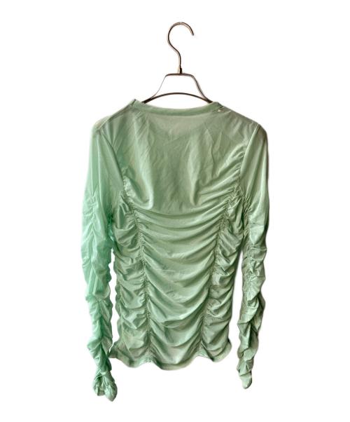 MAISON SPECIAL（メゾンスペシャル）MAISON SPECIAL (メゾンスペシャル) See-through Shirring Top グリーン サイズ:freeの古着・服飾アイテム