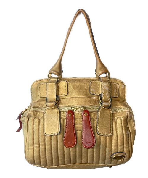 Chloe（クロエ）Chloe (クロエ) ベイ ハンドバッグ ゴールドの古着・服飾アイテム