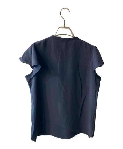 theory（セオリー）theory (セオリー) ラッフルスリーブブラウス ネイビー サイズ:Sの古着・服飾アイテム