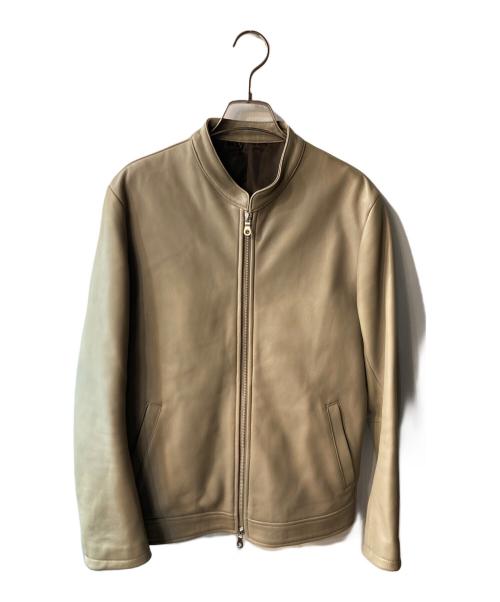 MEN's MELROSE（メンズメルローズ）MEN'S MELROSE (メンズメルローズ) レザージャケット ベージュ サイズ:3の古着・服飾アイテム