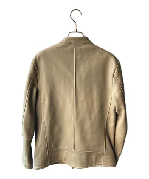 MEN's MELROSE（メンズメルローズ）MEN'S MELROSE (メンズメルローズ) レザージャケット ベージュ サイズ:3の古着・服飾アイテム