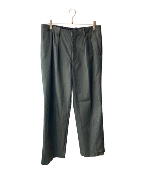 AURALEE（オーラリー）AURALEE (オーラリー) ウールキッドモヘアギャバジン ワイドスラックス グレー サイズ:5の古着・服飾アイテム