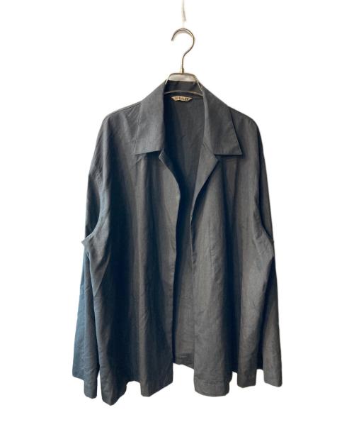 AURALEE（オーラリー）AURALEE (オーラリー) WOOL SILK TROPICAL SHIRTS JACKET グレー サイズ:5の古着・服飾アイテム