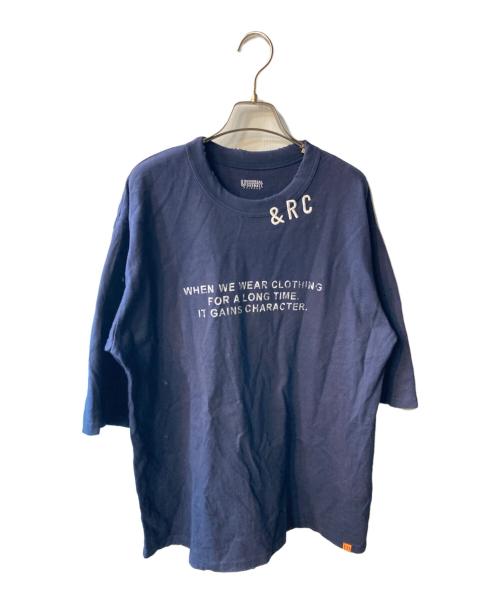 UNIVERSAL OVERALL（ユニバーサルオーバーオール）UNIVERSAL OVERALL (ユニバーサルオーバーオール) Curensology (カレンソロジー) 別注ショートスリーブTシャツ ネイビー サイズ:freeの古着・服飾アイテム