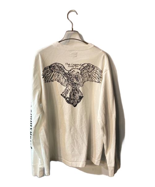 THE REAL McCOY'S（ザ・リアルマッコイズ）THE REAL McCOY'S (ザ・リアルマッコイズ) BUCO L/S TEE / STURGIS ホワイト サイズ:40の古着・服飾アイテム