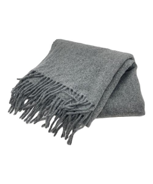 Acne studios（アクネ ストゥディオス）ACNE STUDIOS (アクネ ストゥディオス) フリンジウールスカーフ グレーの古着・服飾アイテム