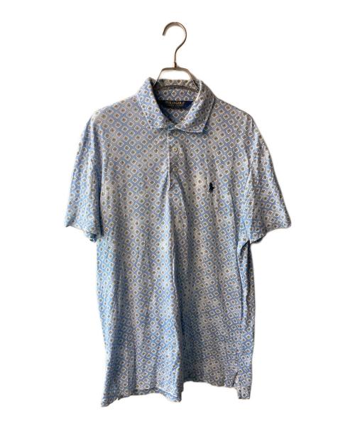 POLO GOLF RALPH LAUREN（ポロ ゴルフ ラルフローレン）POLO GOLF RALPH LAUREN (ポロ ゴルフ ラルフローレン) 総柄ポロシャツ スカイブルー サイズ:Ｍの古着・服飾アイテム