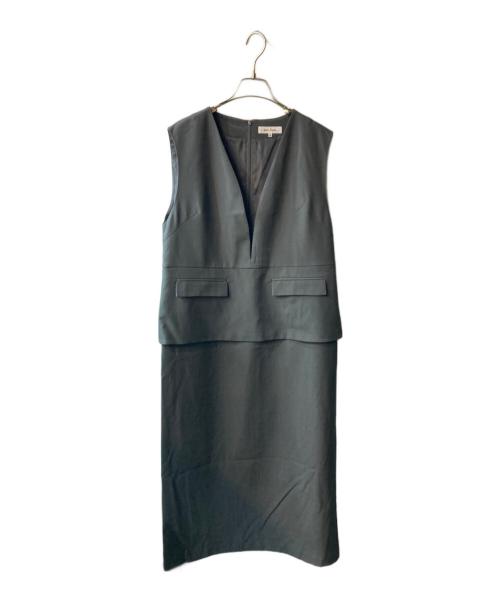 form forma（フォルムフォルマ）form forma (フォルムフォルマ) ジャンパースカート グレー サイズ:M 未使用品の古着・服飾アイテム