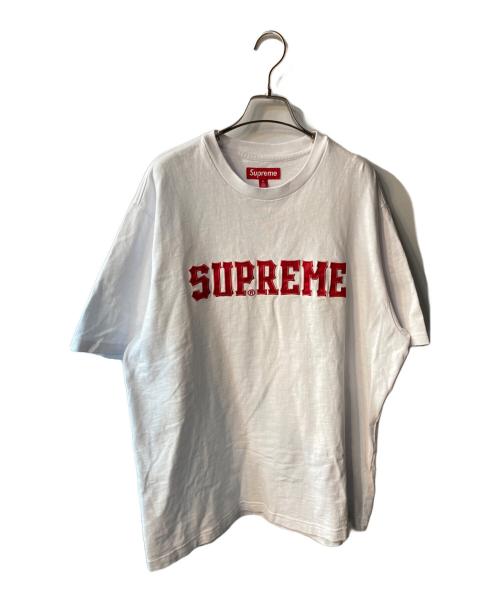 SUPREME（シュプリーム）Supreme (シュプリーム) Twill Applique S/S Top ホワイト サイズ:Mの古着・服飾アイテム