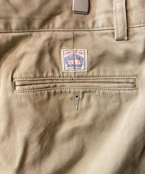 POLO RALPH LAUREN（ポロ・ラルフローレン）POLO RALPH LAUREN (ポロ・ラルフローレン) 2タックチノパン ベージュ サイズ:W36の古着・服飾アイテム