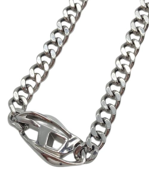 DIESEL（ディーゼル）DIESEL (ディーゼル) ロゴチェーンネックレス シルバーの古着・服飾アイテム