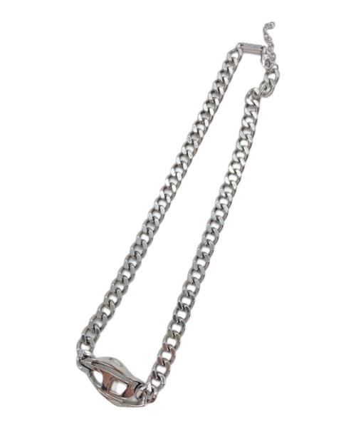 DIESEL（ディーゼル）DIESEL (ディーゼル) ロゴチェーンネックレス シルバーの古着・服飾アイテム