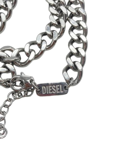 DIESEL（ディーゼル）DIESEL (ディーゼル) ロゴチェーンネックレス シルバーの古着・服飾アイテム