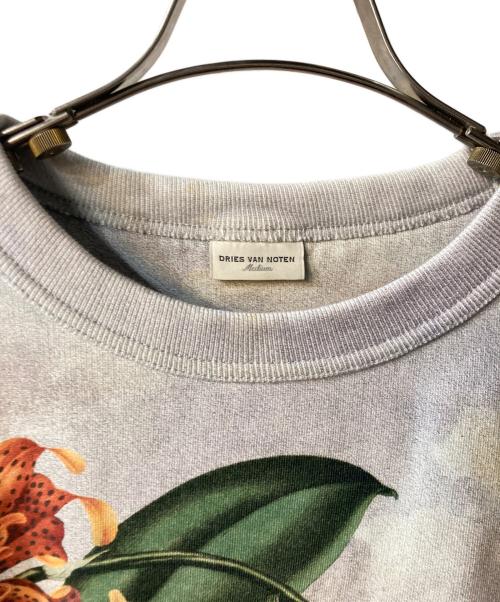 DRIES VAN NOTEN（ドリスヴァンノッテン）DRIES VAN NOTEN (ドリスヴァンノッテン) プリントスウェットシャツ グレー サイズ:Mの古着・服飾アイテム
