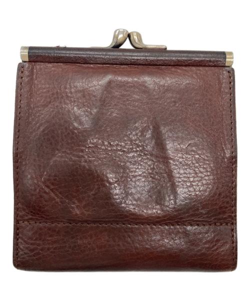 IL BISONTE（イル ビゾンテ）IL BISONTE (イル ビゾンテ) がま口二つ折り財布 ブラウンの古着・服飾アイテム