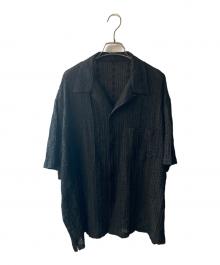 UNUSED（アンユーズド）の古着「Short Sleeve Lace Shirt」｜ブラック