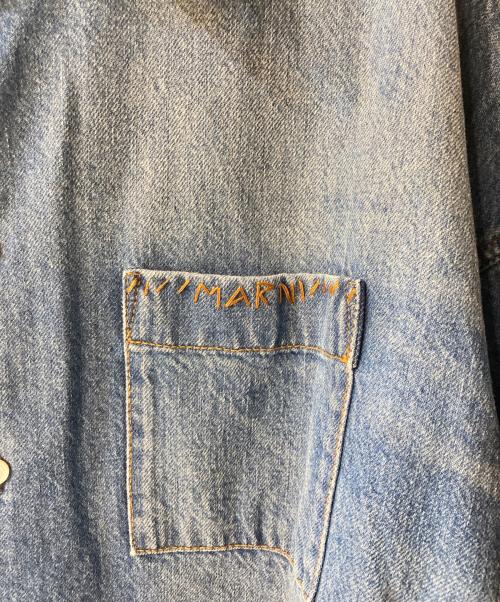 MARNI（マルニ）MARNI (マルニ) ウォッシュドコットンデニムシャツ インディゴ サイズ:46の古着・服飾アイテム