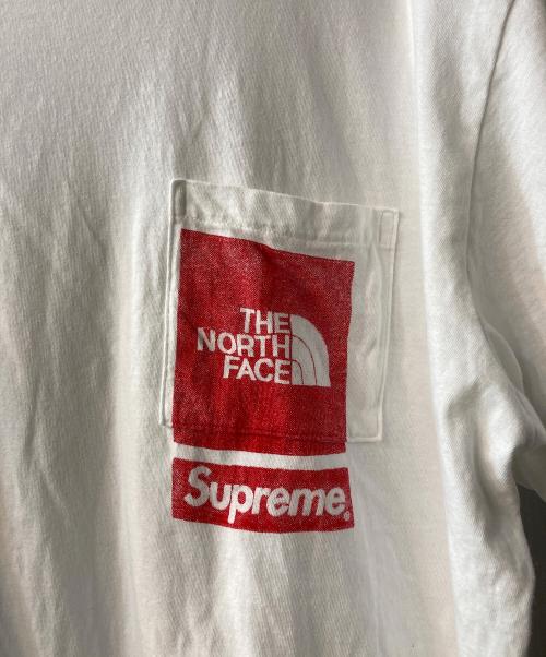 SUPREME（シュプリーム）SUPREME (シュプリーム) THE NORTH FACE (ザ ノース フェイス) Printed Pocket Tee ホワイト サイズ:XLの古着・服飾アイテム