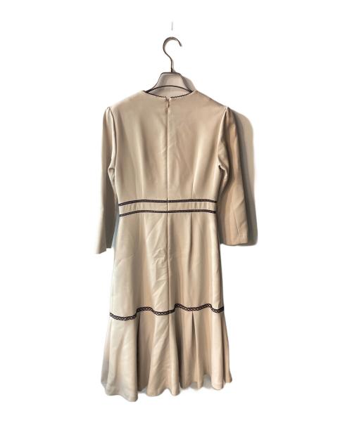 CELFORD（セルフォード）CELFORD (セルフォード) レース切替ワンピース ベージュ サイズ:36の古着・服飾アイテム