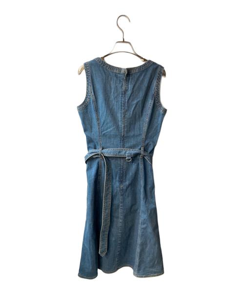 BURBERRY LONDON（バーバリーロンドン）BURBERRY LONDON (バーバリーロンドン) デニムノースリーブワンピース インディゴ サイズ:Lの古着・服飾アイテム
