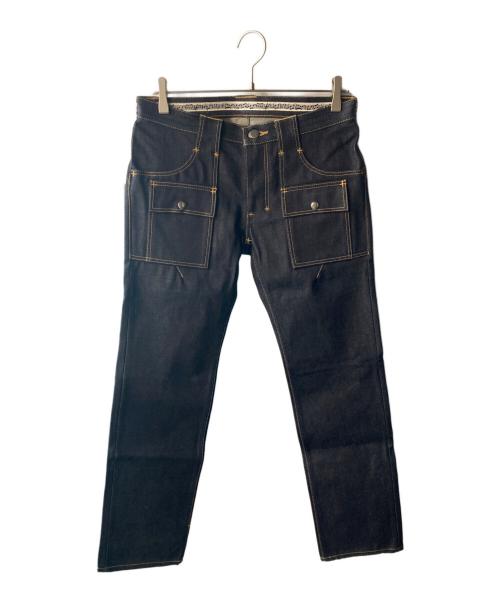 n(n) by NUMBER (N)INE（エヌエヌバイナンバーナイン）n(n) by NUMBER (N)INE (エヌエヌバイナンバーナイン) 音符涙 ブッシュデニムパンツ インディゴ サイズ:2 未使用品の古着・服飾アイテム