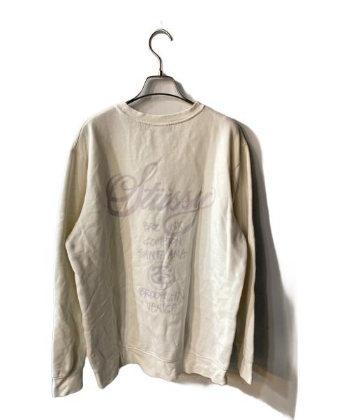 stussy（ステューシー）stussy (ステューシー) クルーネックスウェット アイボリー サイズ:Sの古着・服飾アイテム