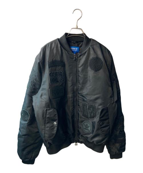 adidas（アディダス）adidas (アディダス) Logo Padded Bomber JKT ブラック サイズ:Mの古着・服飾アイテム