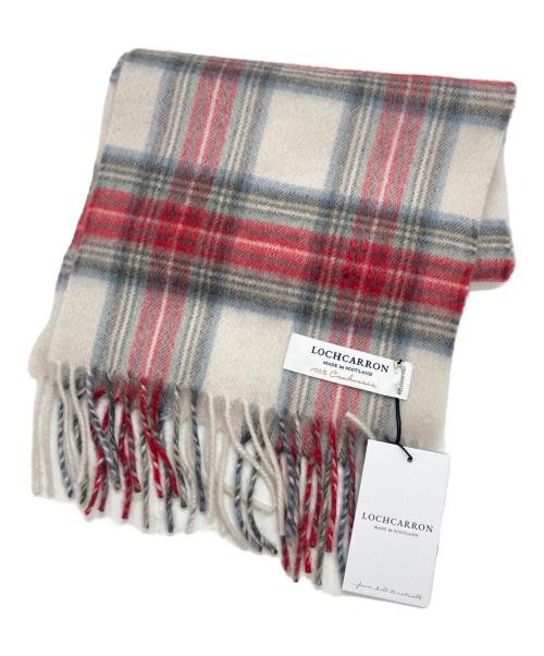 Lochcarron（ロキャロン）LOCHCARRON (ロキャロン) カシミヤマフラー レッド 未使用品の古着・服飾アイテム
