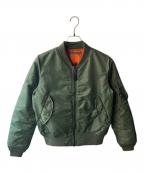 AVIREXアヴィレックス）の古着「COMMERCIAL LOGO MA-1」｜カーキ