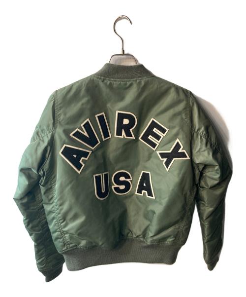 AVIREX（アヴィレックス）AVIREX (アヴィレックス) COMMERCIAL LOGO MA-1 カーキ サイズ:Lの古着・服飾アイテム