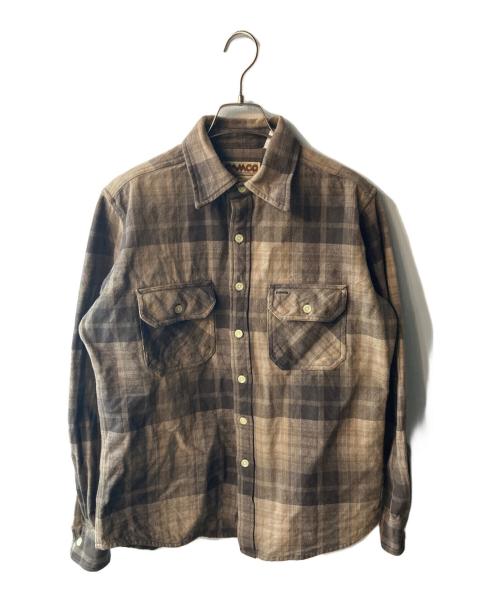 camco（カムコ）CAMCO (カムコ) チェックシャツ ブラウン サイズ:Sの古着・服飾アイテム