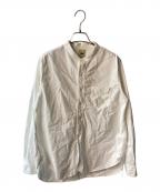 F.O.B FACTORYエフオービー ファクトリー）の古着「オックス バンドカラー シャツ/長袖」｜ホワイト