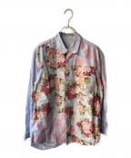 COMME des GARCONS HOMMEコムデギャルソン オム）の古着「切替シャツ」｜ブルー×ピンク