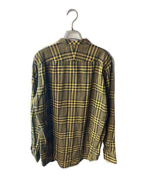 BRU NA BOINNE（ブルーナボイン）BRU NA BOINNE (ブルーナボイン) バンドカラーチェックシャツ イエロー サイズ:1の古着・服飾アイテム