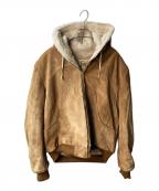 USEDユーズド）の古着「レザージャケット」｜ベージュ