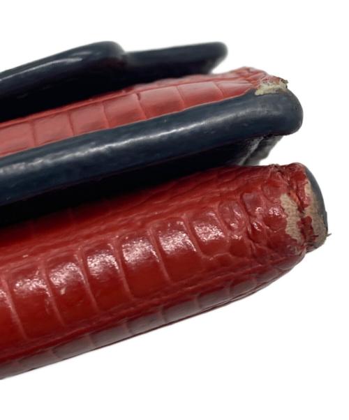 MARNI（マルニ）MARNI (マルニ) コンパクトウォレット ブラック×レッドの古着・服飾アイテム