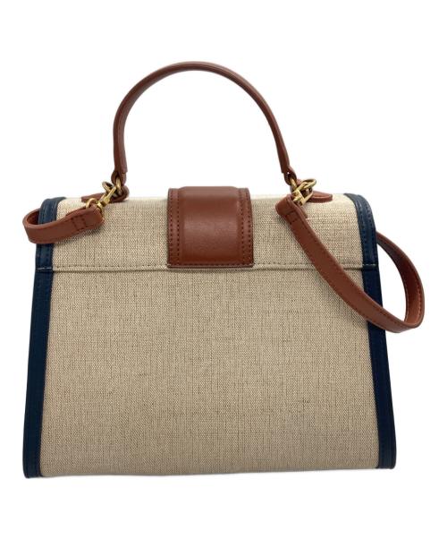 Mila Owen（ミラオーウェン）Mila Owen (ミラオーウェン) 2WAYショルダーバッグ ネイビー×ベージュの古着・服飾アイテム