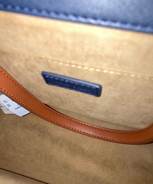Mila Owen（ミラオーウェン）Mila Owen (ミラオーウェン) 2WAYショルダーバッグ ネイビー×ベージュの古着・服飾アイテム