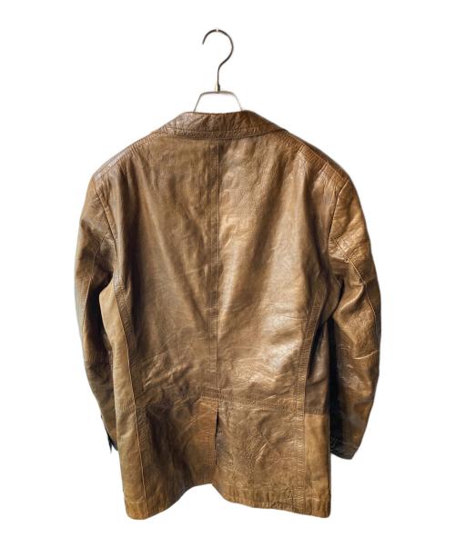 HUGO BOSS（ヒューゴ ボス）HUGO BOSS (ヒューゴ ボス) ラムレザージャケット ブラウン サイズ:48の古着・服飾アイテム