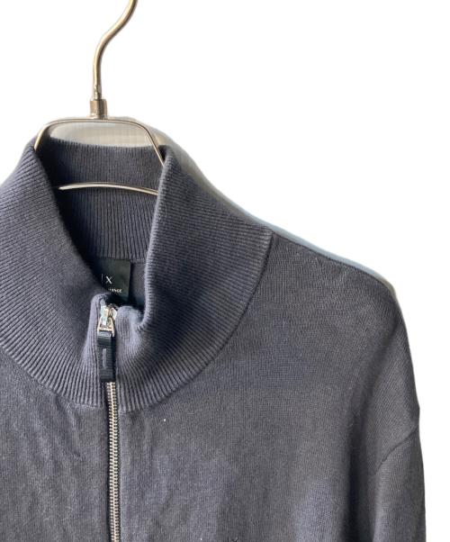 ARMANI EXCHANGE（アルマーニ エクスチェンジ）ARMANI EXCHANGE (アルマーニ エクスチェンジ) ニットジャケット グレー サイズ:Lの古着・服飾アイテム