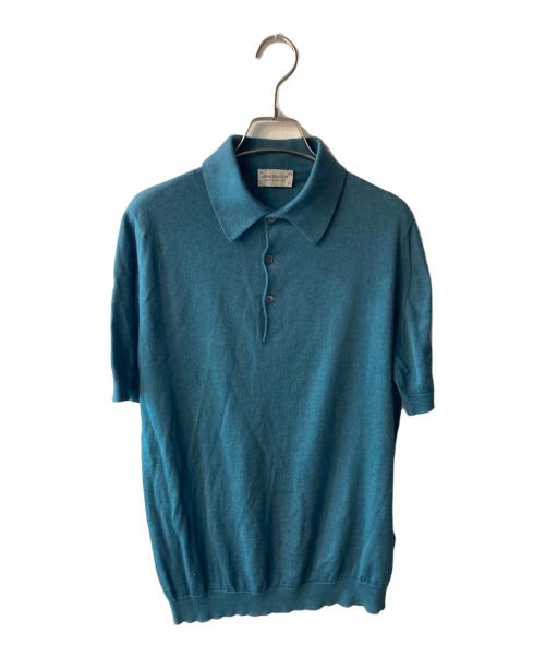JOHN SMEDLEY（ジョンスメドレー）JOHN SMEDLEY (ジョンスメドレー) ニットポロシャツ グリーン サイズ:Sの古着・服飾アイテム