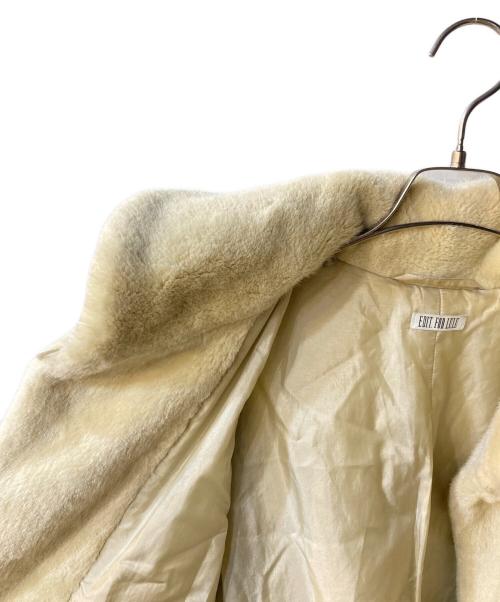 edit.for lulu（エディットフォールル）edit.for lulu (エディットフォールル) フェイクファーコート ベージュ サイズ:freeの古着・服飾アイテム