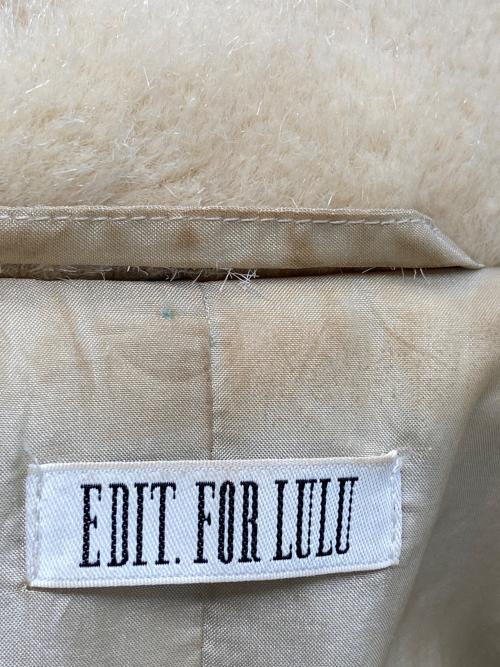 edit.for lulu（エディットフォールル）edit.for lulu (エディットフォールル) フェイクファーコート ベージュ サイズ:freeの古着・服飾アイテム