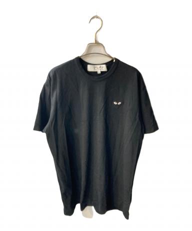 古着 PLAY COMME des GARCONS プレイコムデギャルソン 2020年 日本製 プリント ワッペン 長袖 Tシャツ S ホワイト ロンT レディース ブランド古着】ハートワッペンTシャツ（Tシャツ/カットソー）｜PLAY