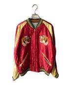 東洋エンタープライズトウヨウエンタープライズ）の古着「Mid 1950s Style Acetate Souvenir Jacket “EAGLE” × “BLUE TIGER”」｜レッド