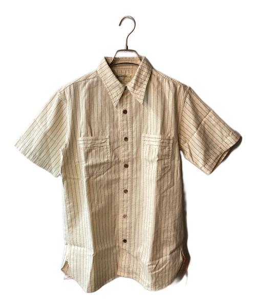 SUGAR CANE（シュガーケーン）SUGAR CANE (シュガーケーン) FICTION ROMANCE 8.5oz. WHITE WABASH STRIPE WORK SHIRT アイボリー サイズ:Sの古着・服飾アイテム