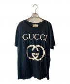 GUCCIグッチ）の古着「インターロッキングG コットン オーバーサイズ Tシャツ」｜ブラック